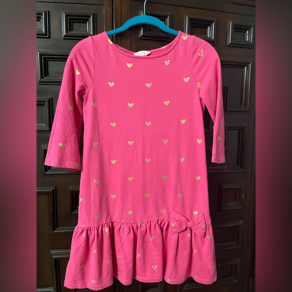 Lily Pulitzer girl’s x-large pink with hearts dress.